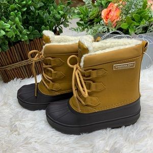 🆕 NWT London Fog Faux Fur Lined Cheshire Duck Snow Boot Sz 11